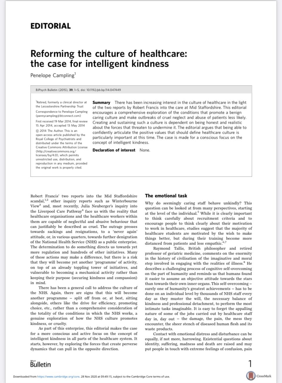 Intelligent Kindness