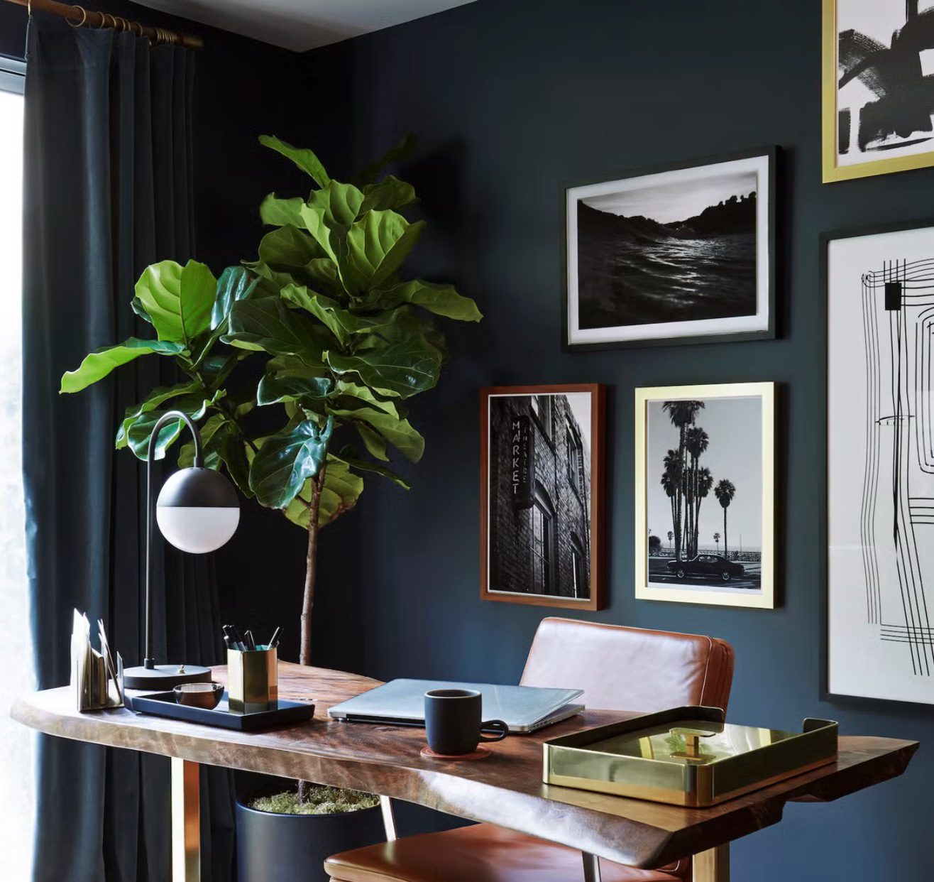 Desk and plant, interim leadership workspace